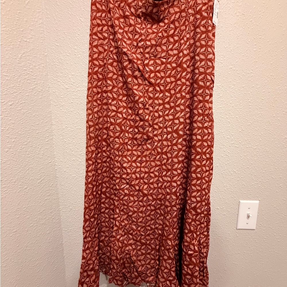 Maurices Rust Geometric Maxi Skirt